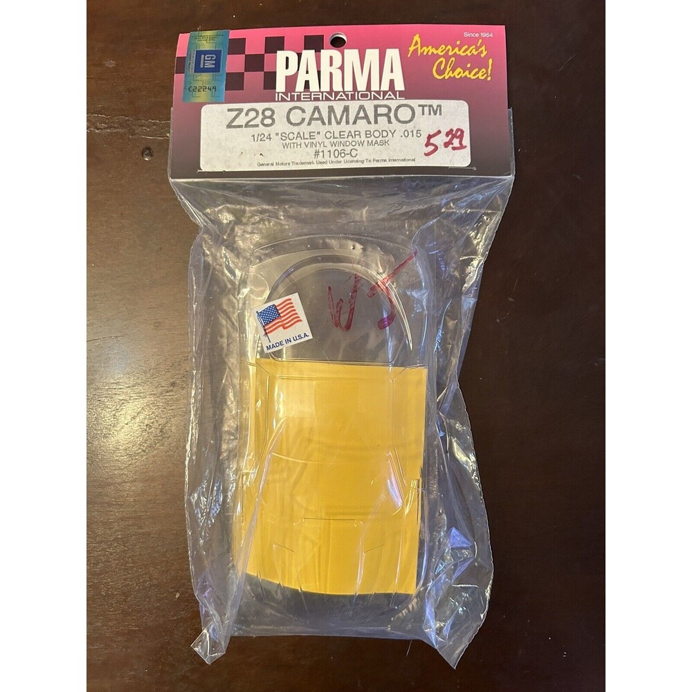 NOS parma clear Body .015  1106-c Z28 Camaro 1/24 GM Chevy Chevrolet USA